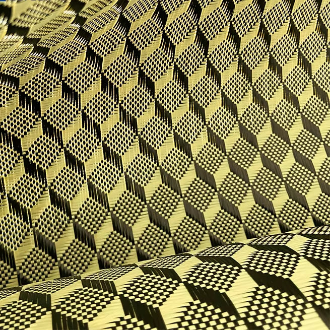 3k 240g Solid Cube Jacquard Carbon Fibre Cloth - Image 4