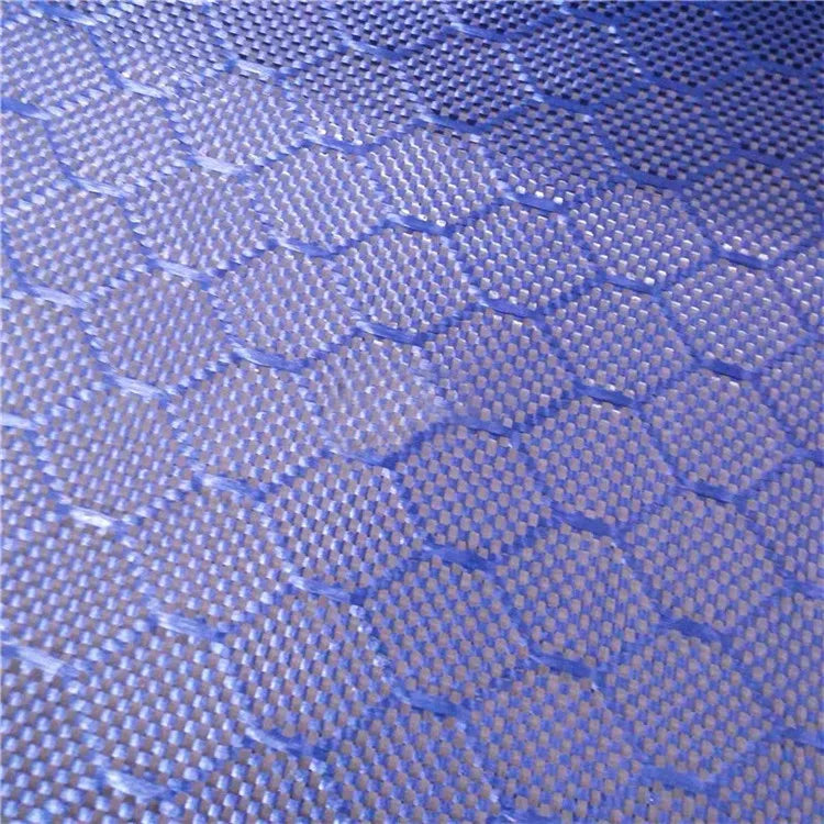 3k 240g Blue Honeycomb Hexagon Carbon Fiber and Aramid Woven - Image 2
