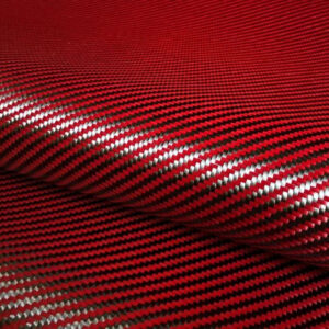 Red Plain/Twill Carbon fiber Mixed Kevlar fabric