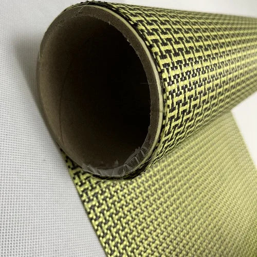Yellow Hybrid Aramid Carbon Fiber Hybrid Fabric - Image 2