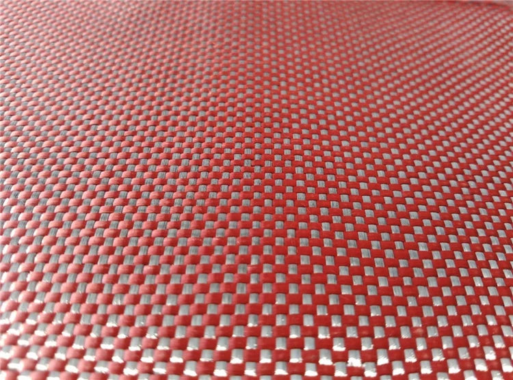 Red Plain/Twill Carbon fiber Mixed Kevlar fabric - Image 3