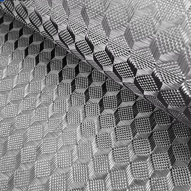 3k 240g Solid Cube Jacquard Carbon Fibre Cloth - Image 3